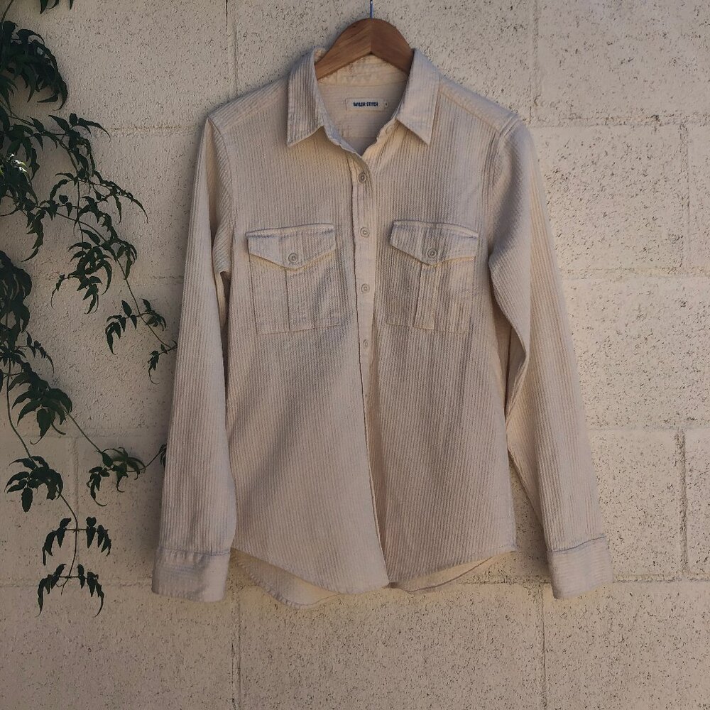 Size S Cordouroy Cream Button Up Long Sleeve